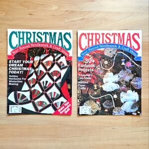 Magazine Craft "Christmas Year Round Needlework and Craft Ideas" Lot of 2